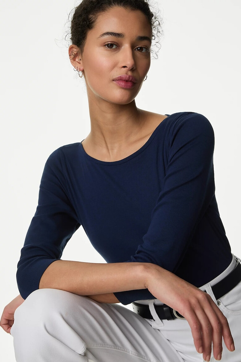 Marks & Spencer Слим блуза с 3/4 ръкави - Pepit.bg