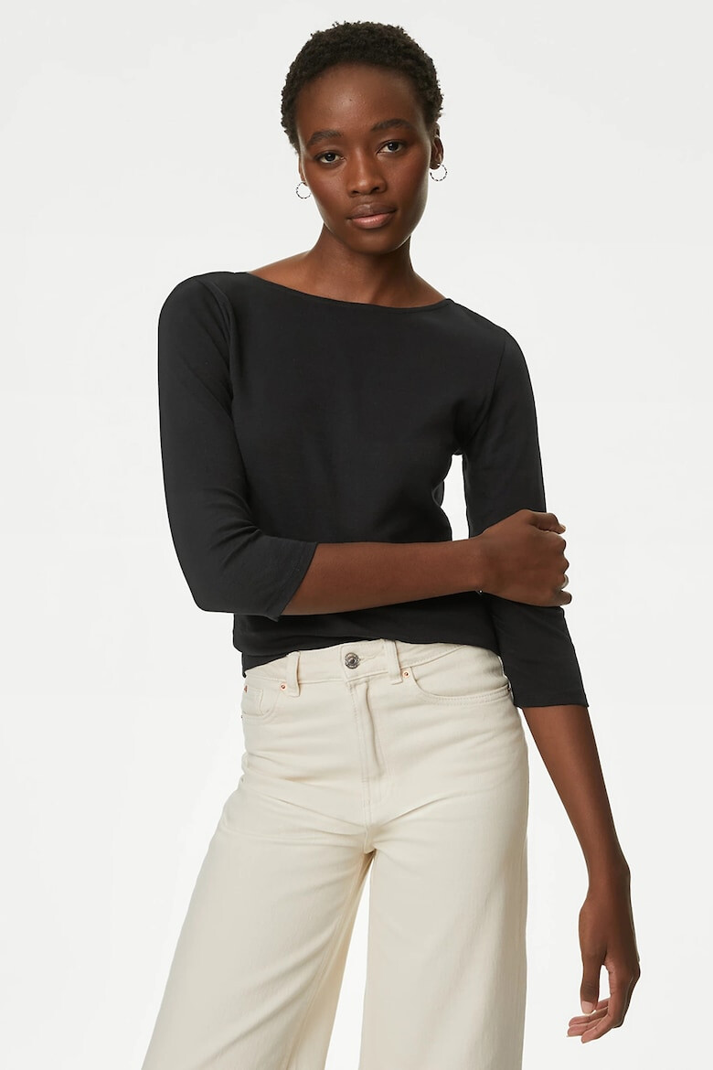 Marks & Spencer Слим блуза с 3/4 ръкави - Pepit.bg