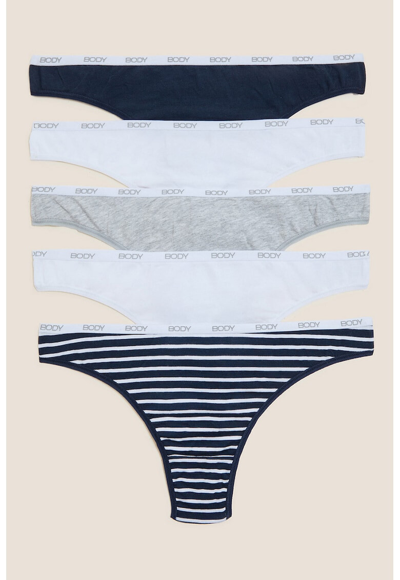 Marks & Spencer Танга с памук Supima™ - 5 чифта - Pepit.bg