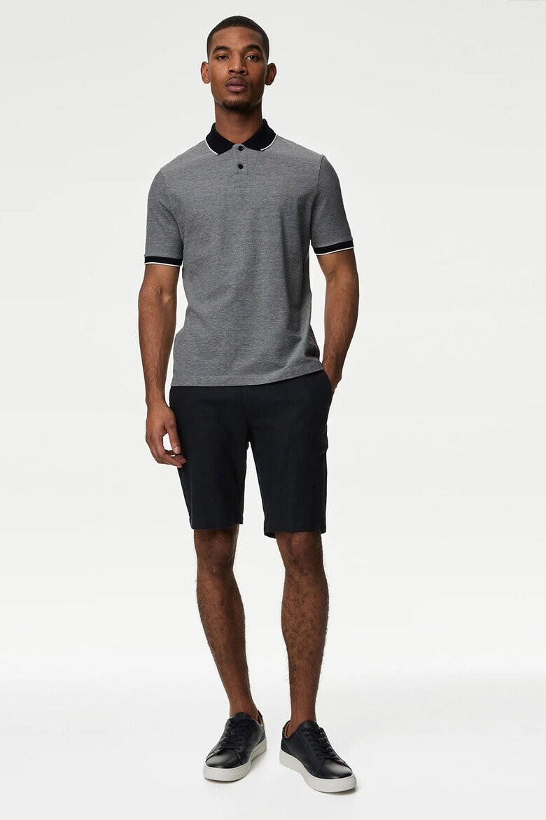 Marks  Spencer Тениска с яка и контрасти - Pepit.bg