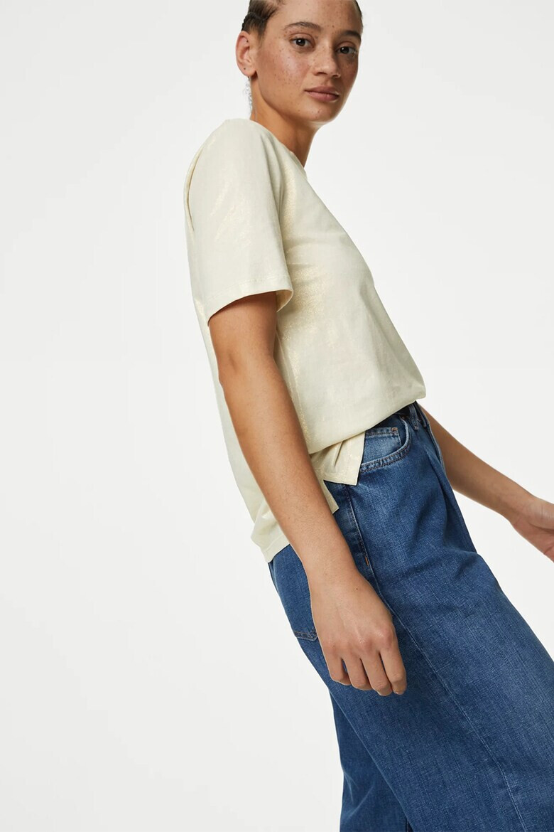 Marks  Spencer Тениска с метален ефект - Pepit.bg