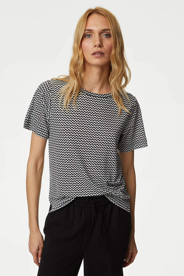 Marks  Spencer Тениска с модал и лен - Pepit.bg