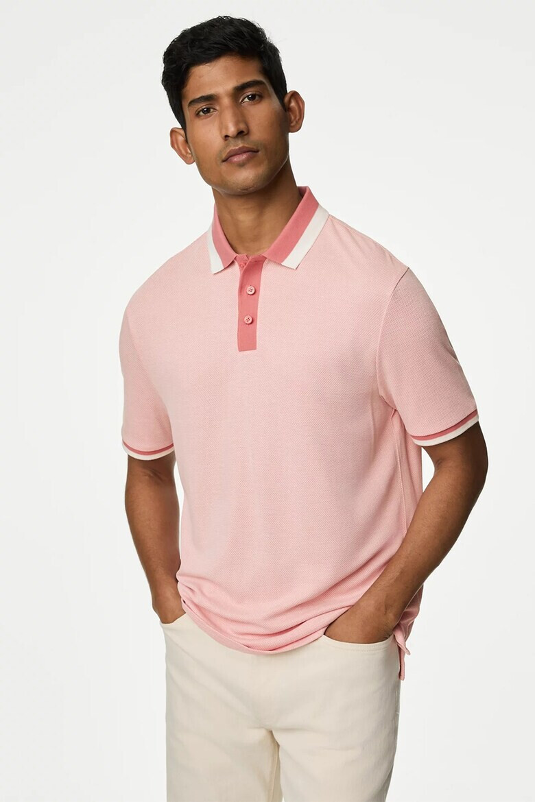 Marks  Spencer Тениска с модал с яка - Pepit.bg