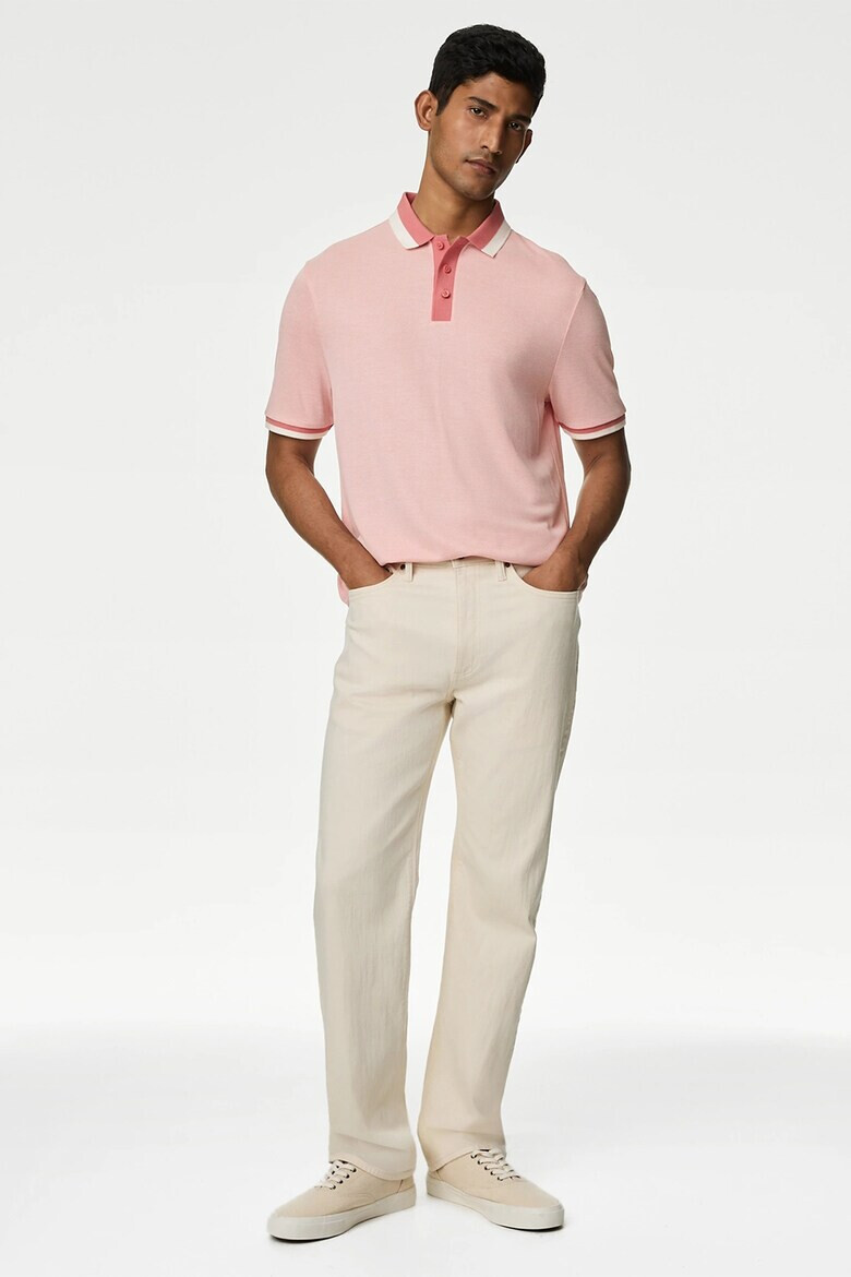 Marks  Spencer Тениска с модал с яка - Pepit.bg