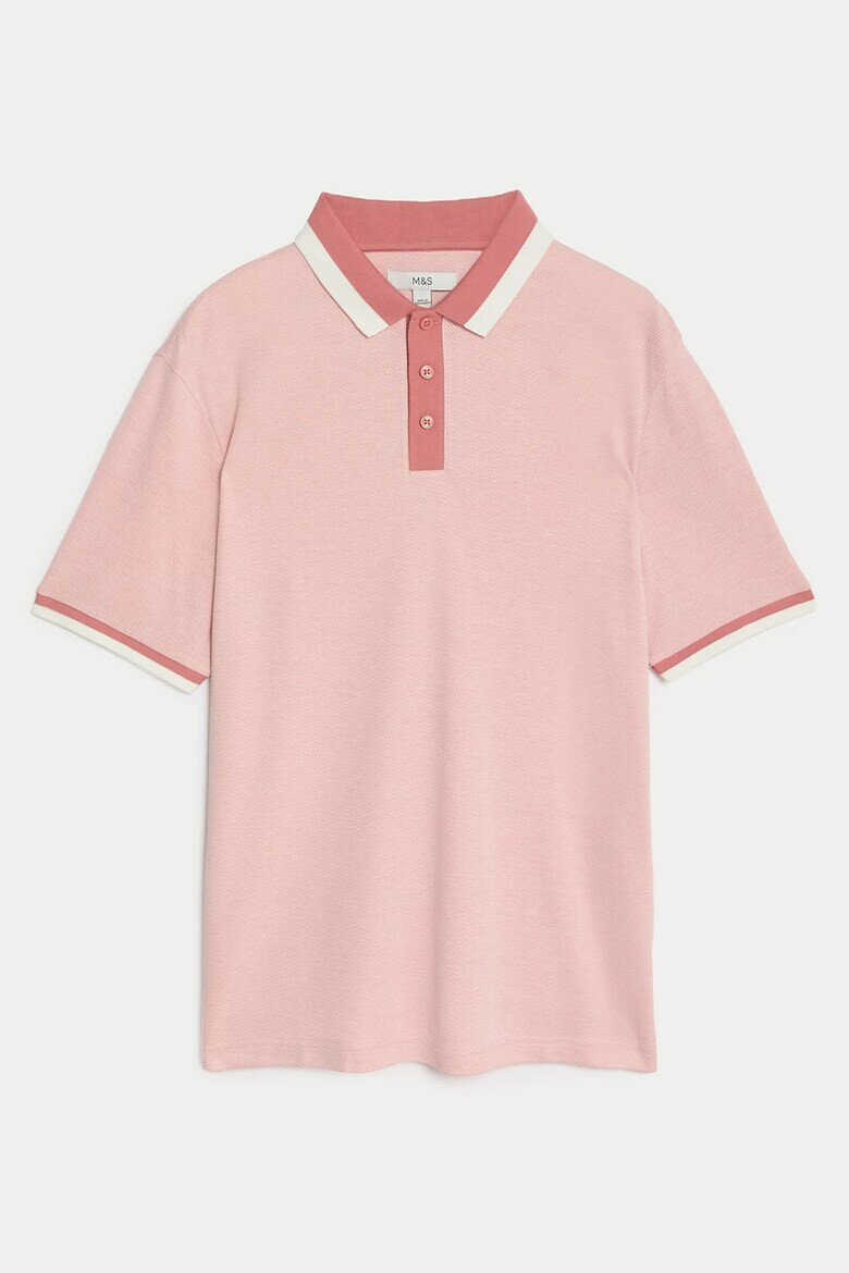 Marks  Spencer Тениска с модал с яка - Pepit.bg