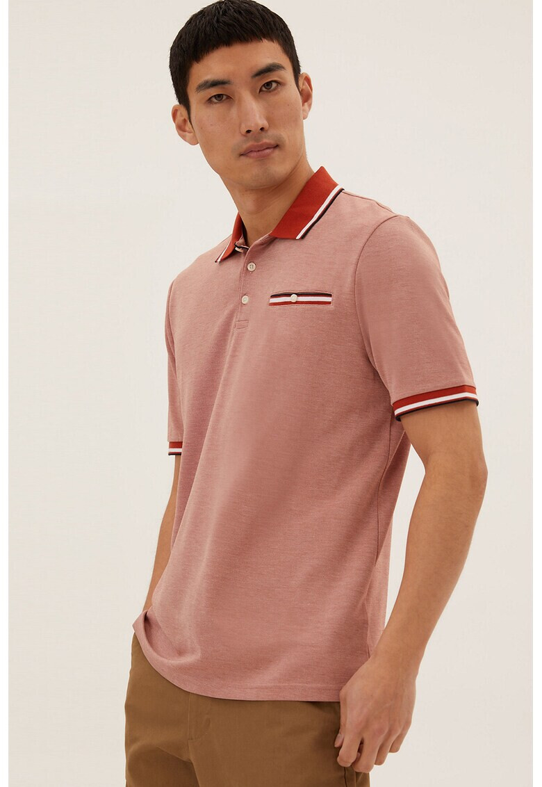 Marks & Spencer Тениска с модал с яка и джоб - Pepit.bg