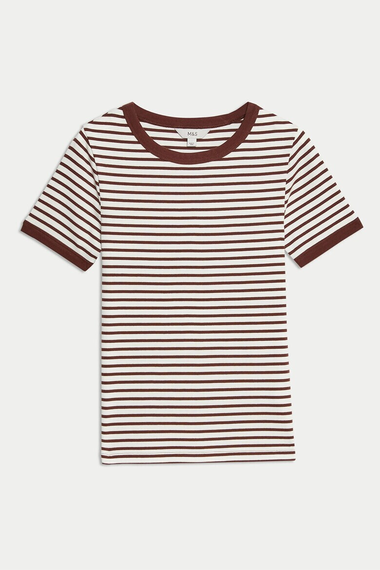 Marks  Spencer Тениска с овално деколте - Pepit.bg