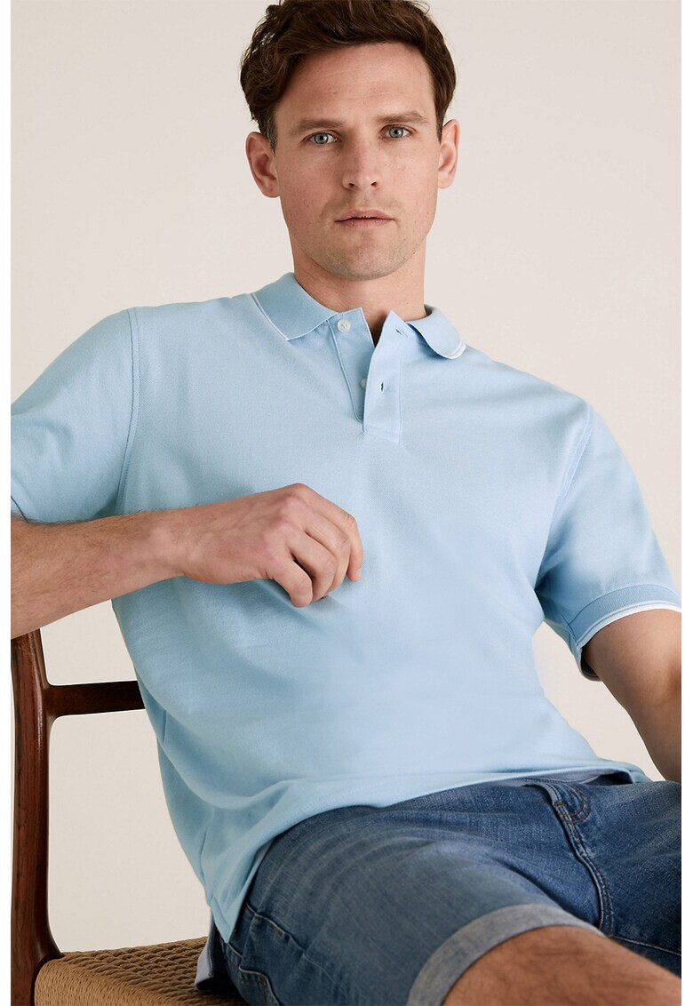 Marks & Spencer Тениска с яка и контрасти - Pepit.bg