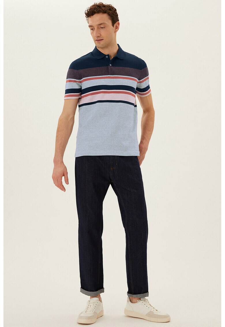 Marks & Spencer Тениска с яка и райе - Pepit.bg