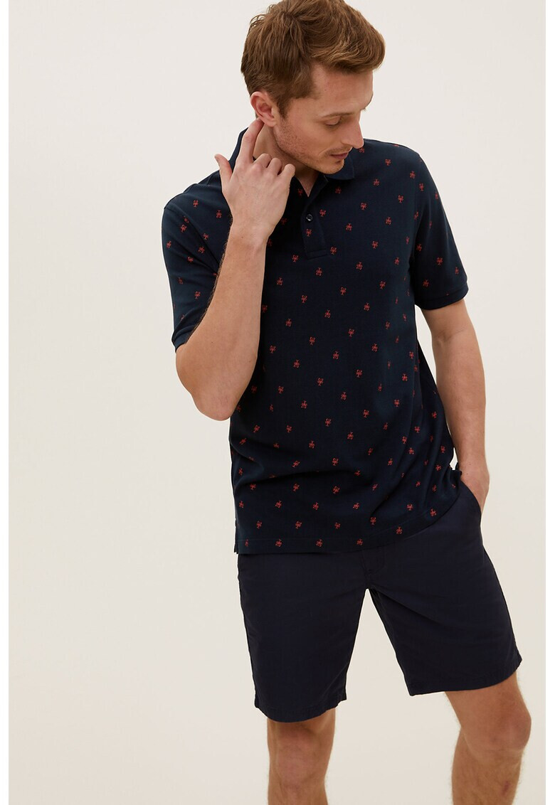Marks & Spencer Тениска с яка и щампа - Pepit.bg
