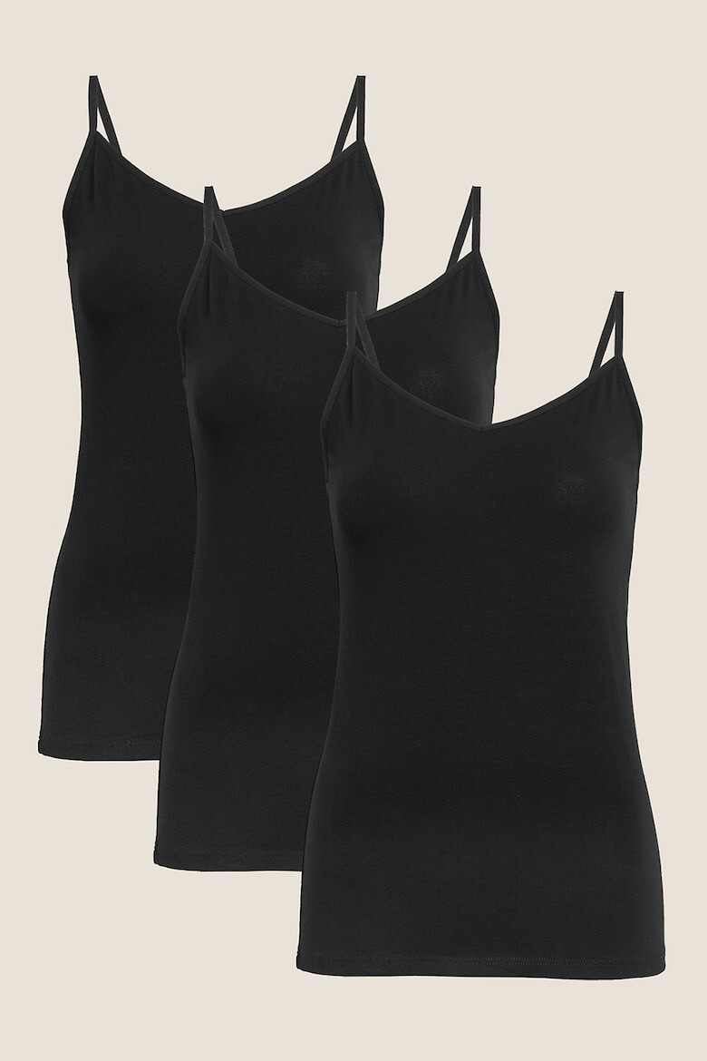 Marks & Spencer Топ с шпиц деколте - 3 броя - Pepit.bg