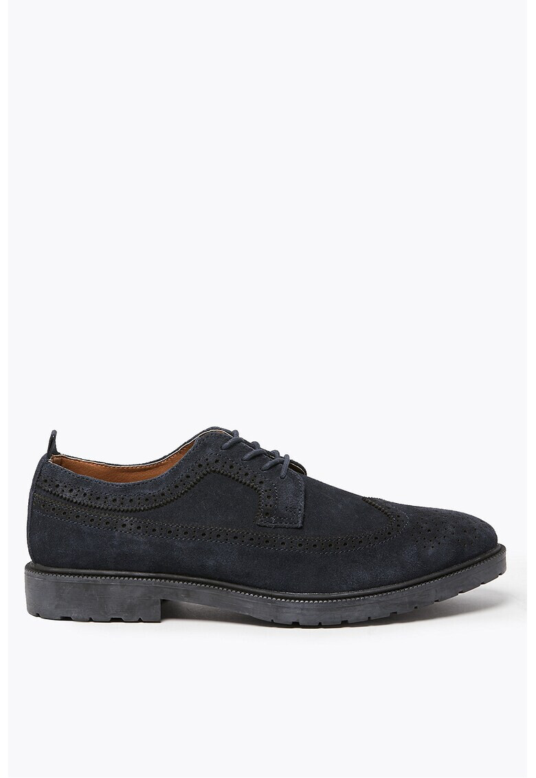 Marks & Spencer Велурени обувки Brogue - Pepit.bg