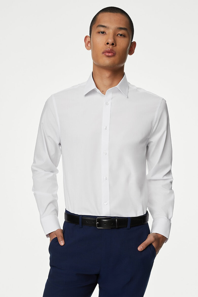 Marks  Spencer Вталена риза с памук - Pepit.bg