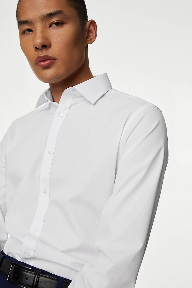 Marks  Spencer Вталена риза с памук - Pepit.bg