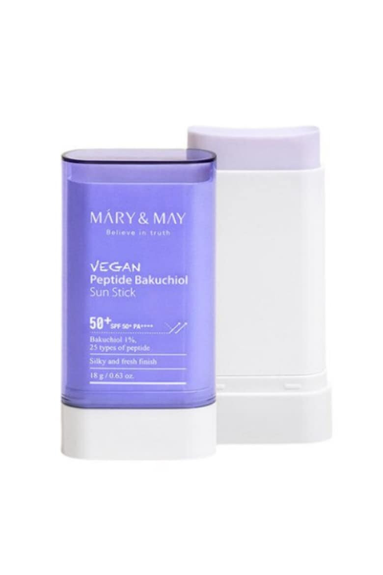 MARY&MAY Слънцезащитен стик Mary and May SPF50+ PA++++ с пептиди и бакучиол 10 гр - Pepit.bg