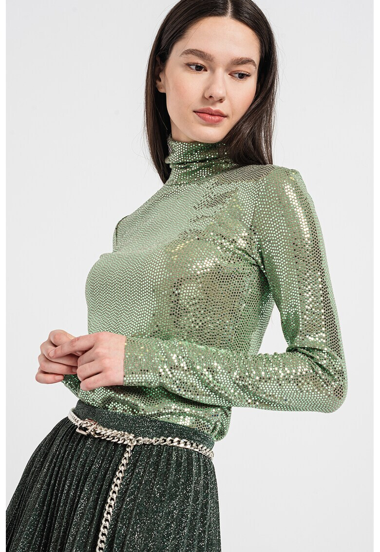 Max&Co Блуза тип поло Costume с бляскав ефект - Pepit.bg