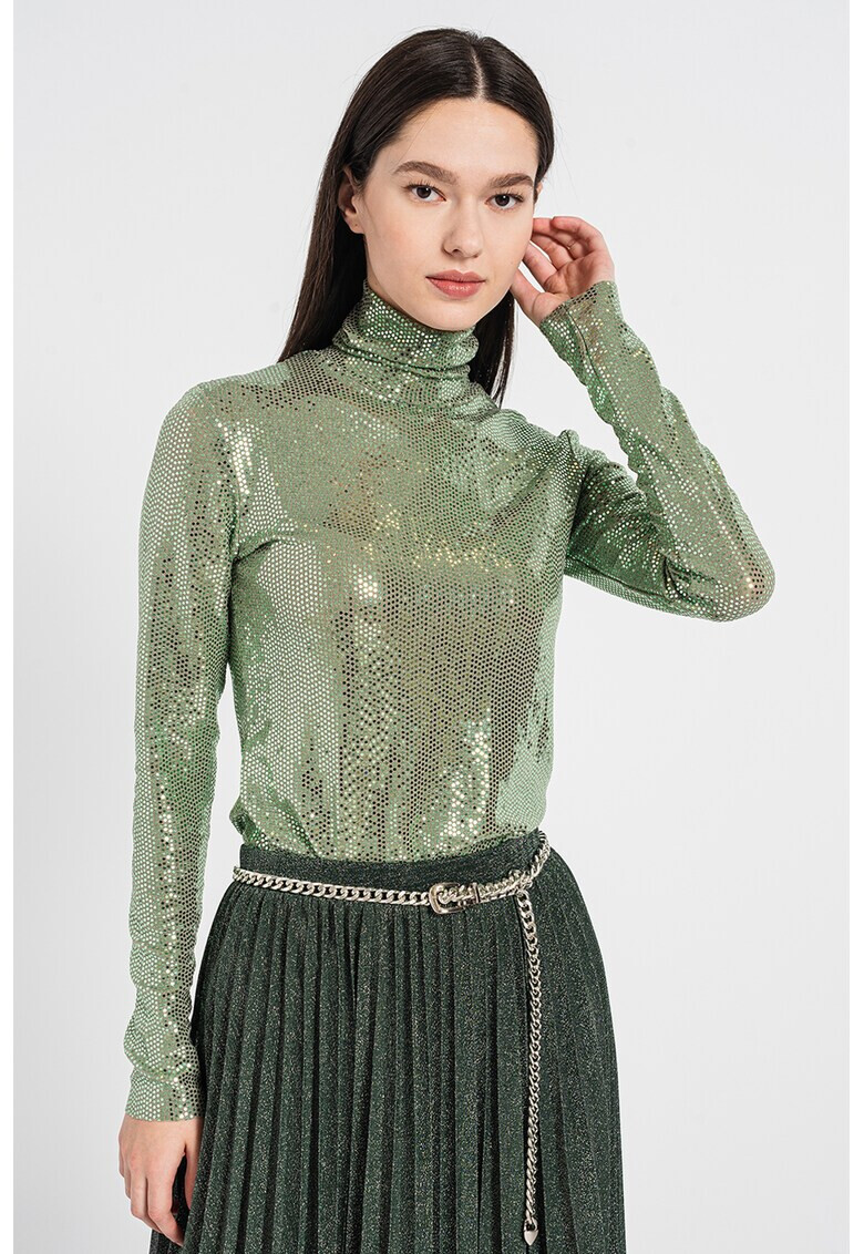 Max&Co Блуза тип поло Costume с бляскав ефект - Pepit.bg