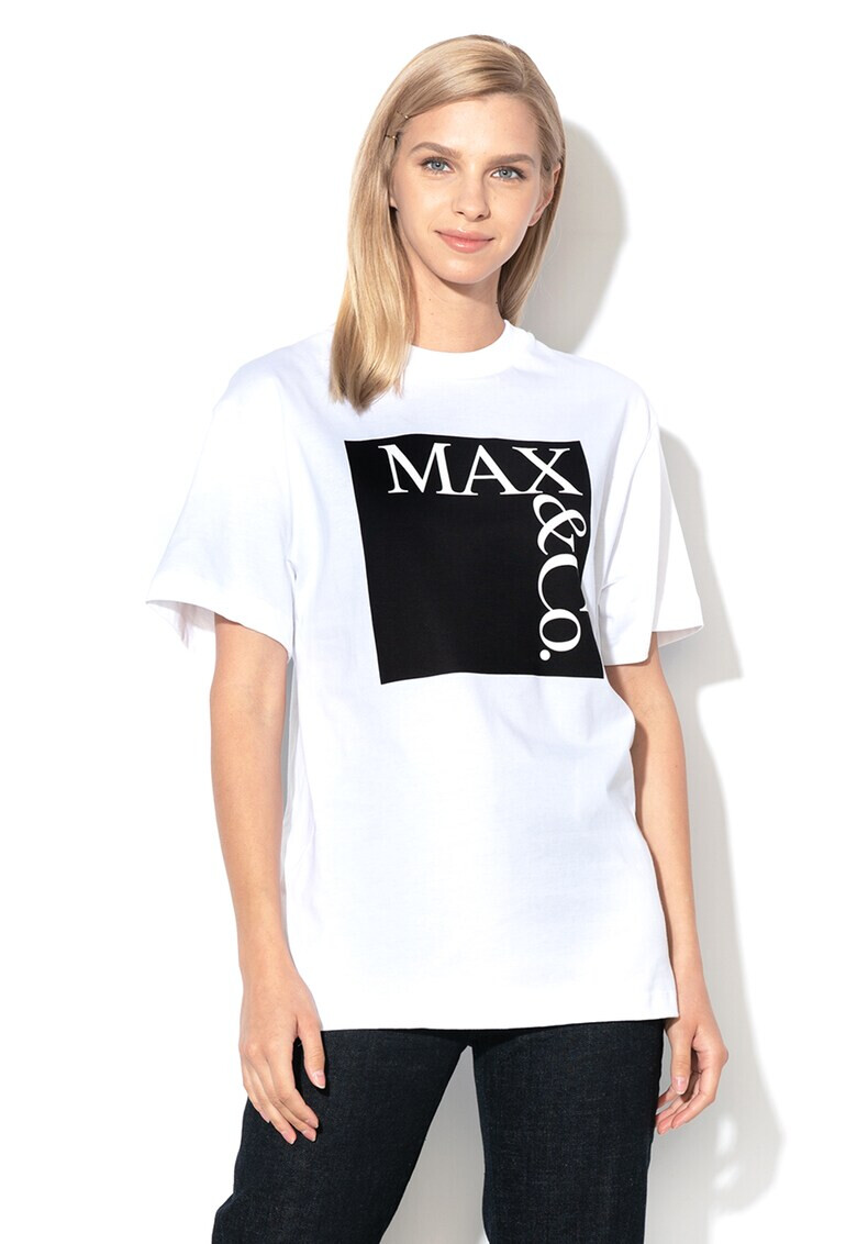 Max&Co Памучна тениска с лого - Pepit.bg
