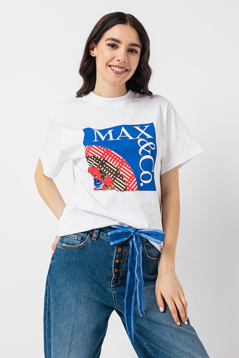 Max&Co Памучна тениска с лого - Pepit.bg