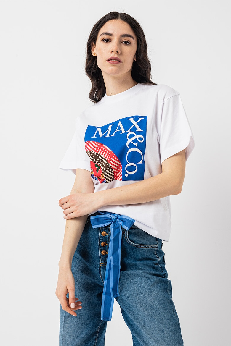 Max&Co Памучна тениска с лого - Pepit.bg
