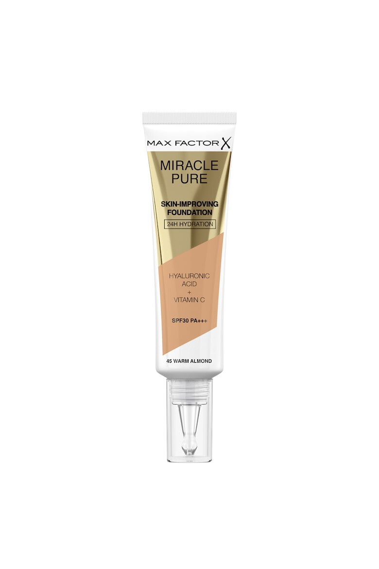 Max Factor Фон дьо тен Miracle Pure 45 Warm Almond 30 мл - Pepit.bg