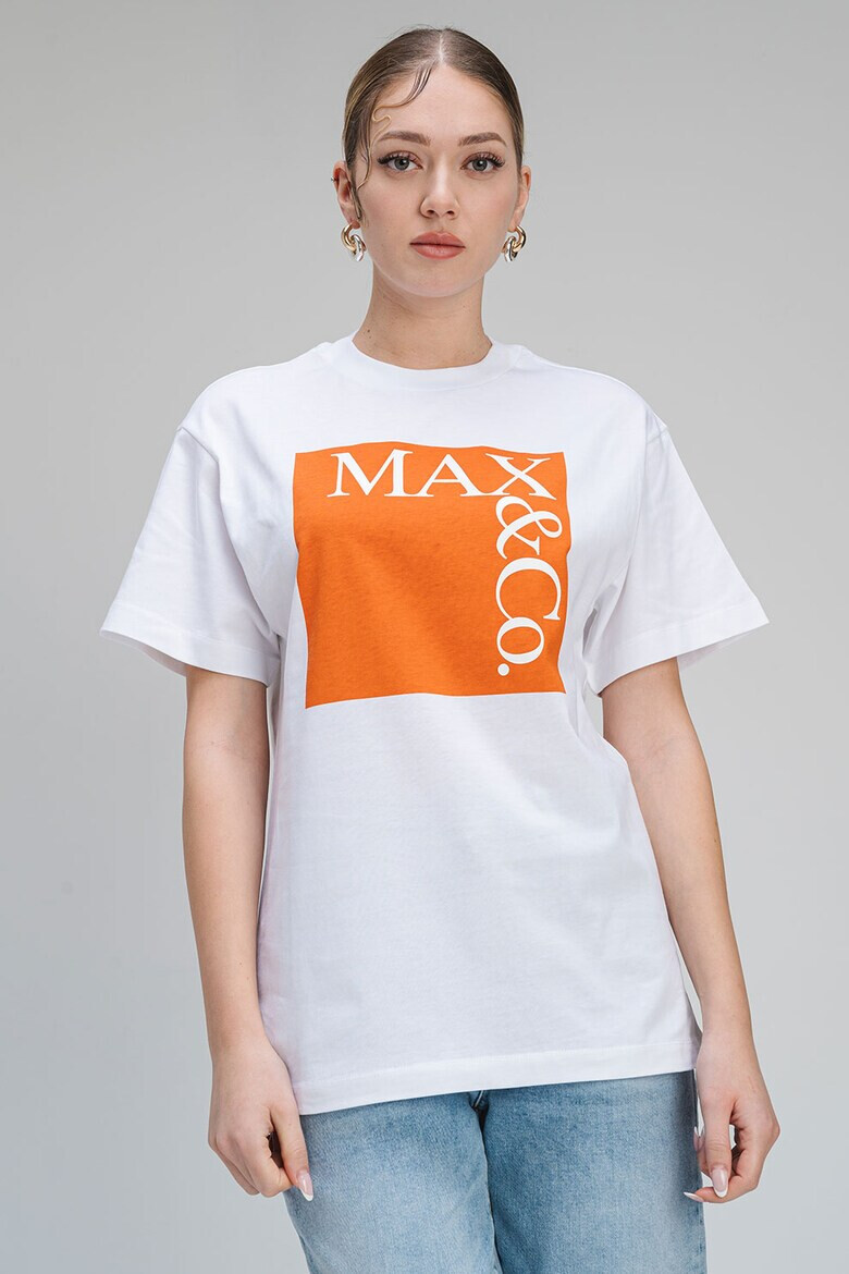 MaxCo Памучна тениска с лого - Pepit.bg