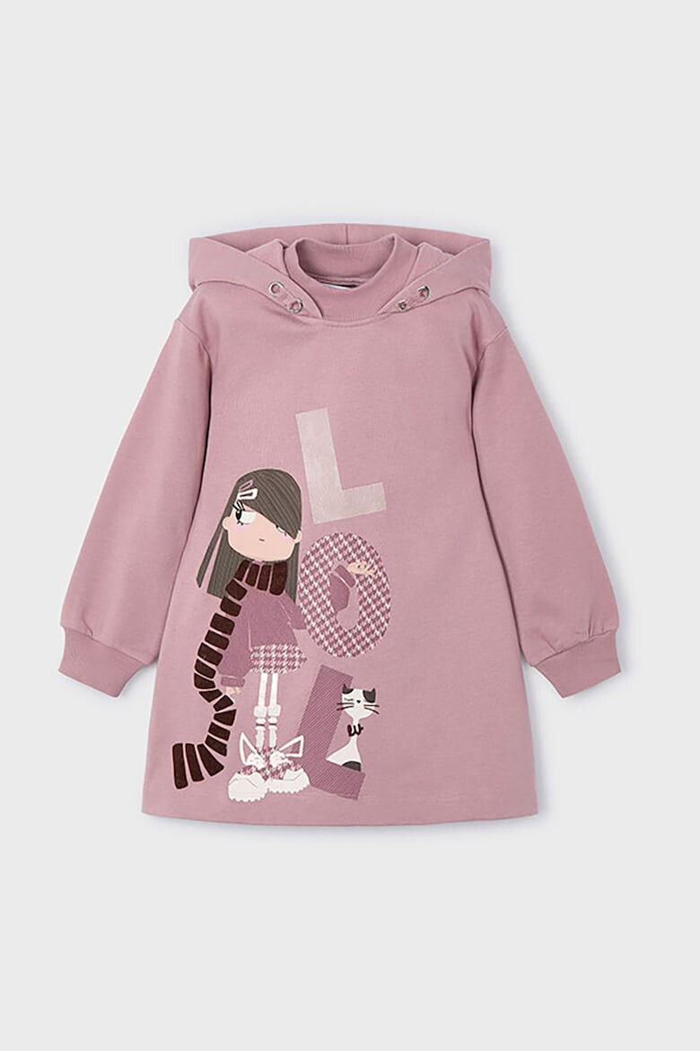 Mayoral Рокля тип худи с десен - Pepit.bg