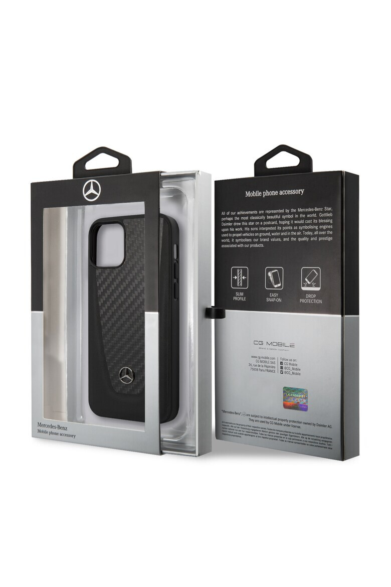 Mercedes Защитен калъф Dynamic Carbon за iPhone 12 Mini MEHCP12SRCABK - Black - Pepit.bg