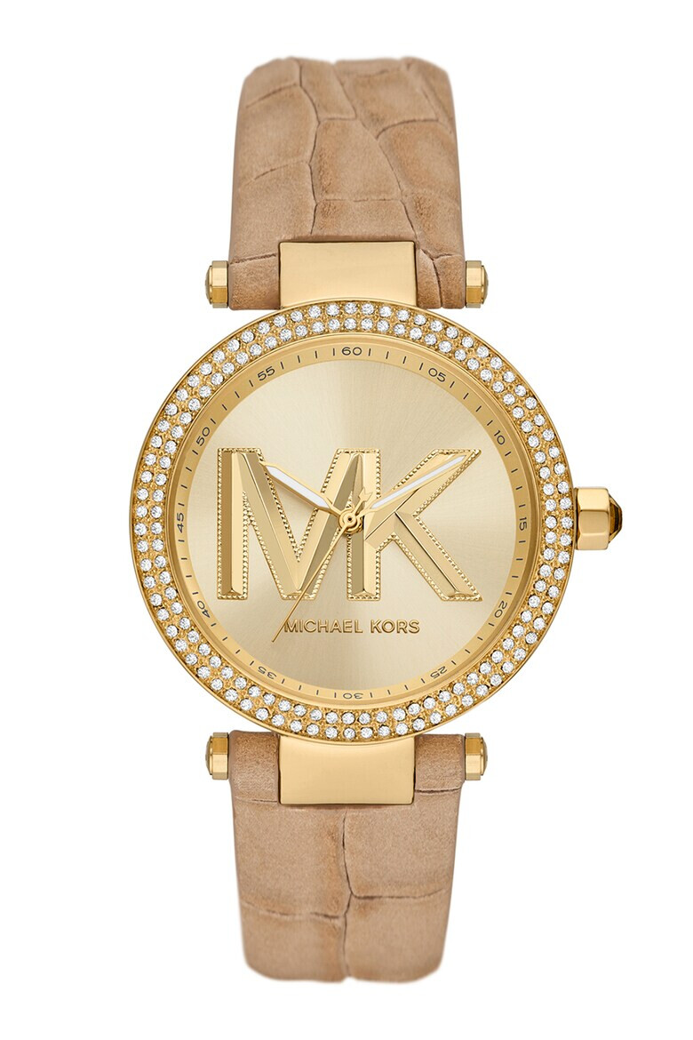 Michael Kors Часовник от неръждаема стомана с кожена каишка - Pepit.bg