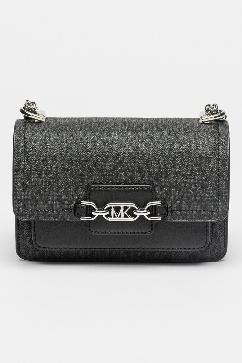 Michael Kors Кожена чанта Heather с десен с монограм - Pepit.bg