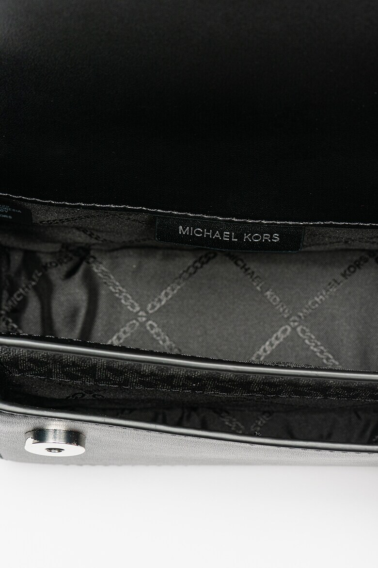 Michael Kors Кожена чанта Heather с десен с монограм - Pepit.bg