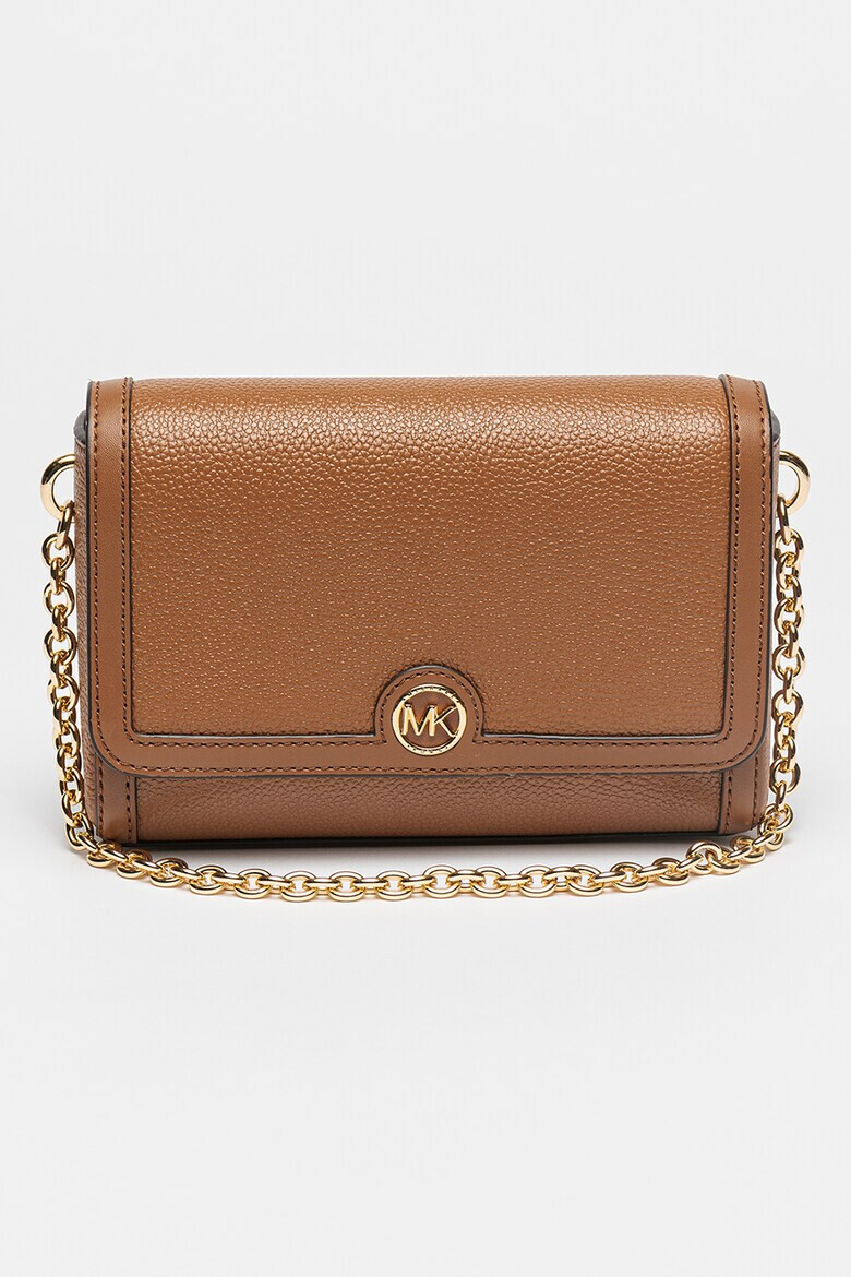 Michael Kors Кожена чанта през рамо Freya с капаче - Pepit.bg