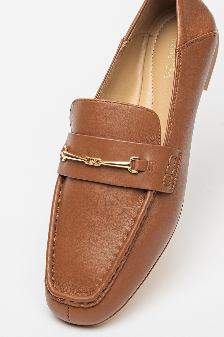 Michael Kors Кожени мокасини Lena - Канелено кафяво - Pepit.bg