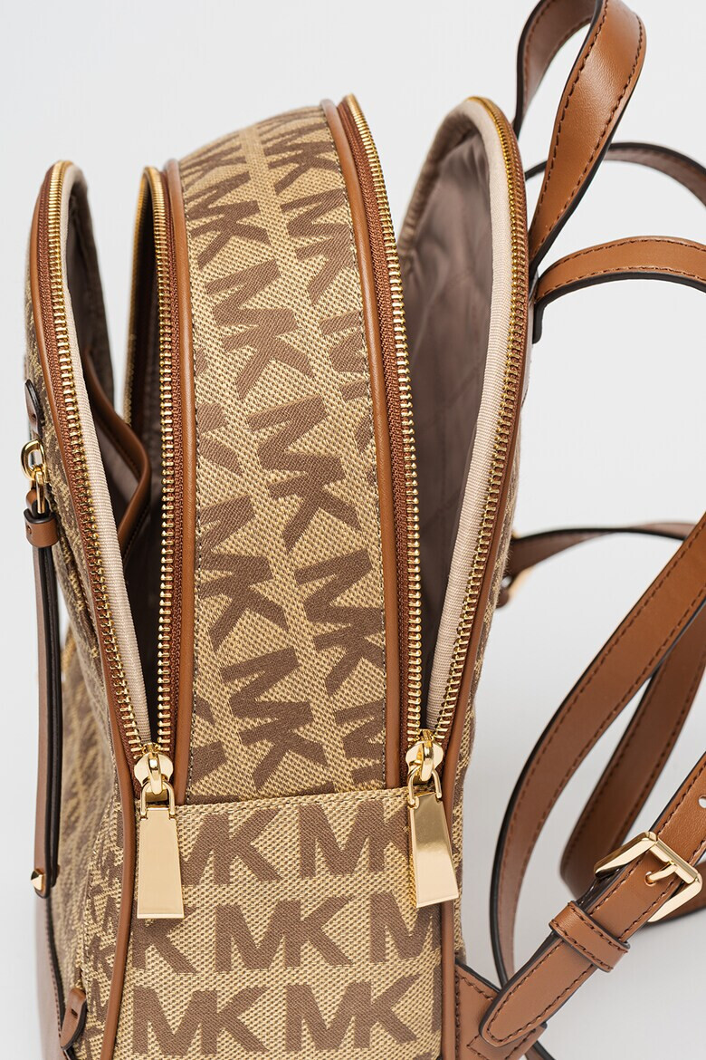 Michael Kors Раница Brooklyn с лен с лого - Pepit.bg