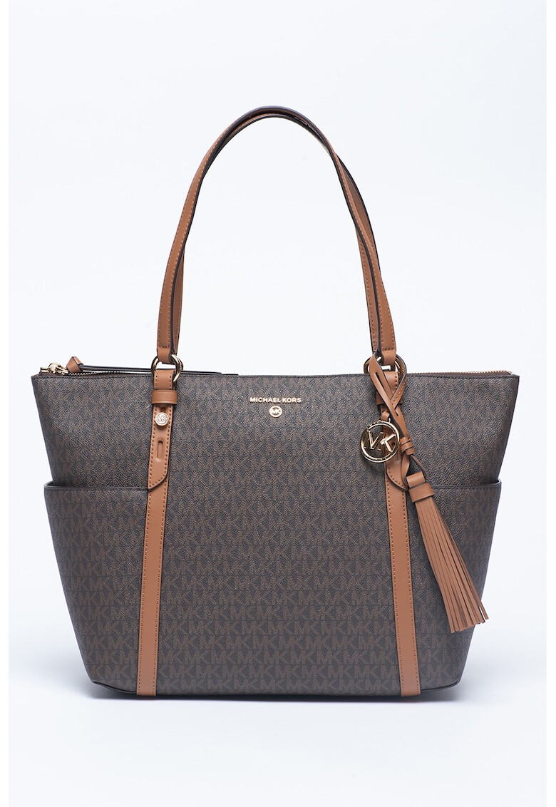 Michael Kors Шопинг чанта Sullivan с шарка на монограми - Pepit.bg