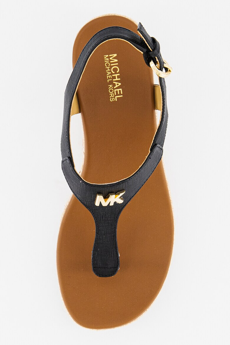 Michael Kors Скосени сандали тип еспадрили Laney от кожа Сафиано - Pepit.bg
