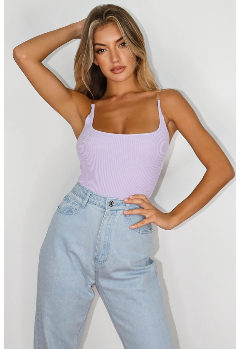 Missguided Боди с прозрачни презрамки - Pepit.bg