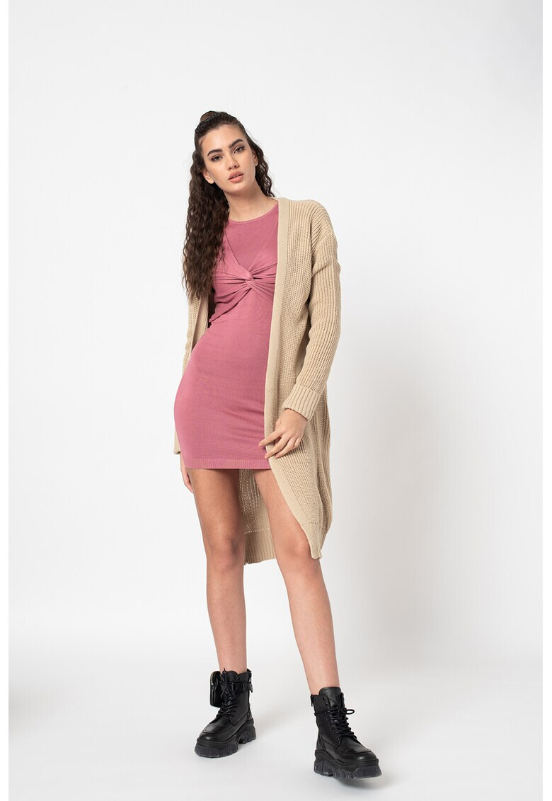 Missguided Дълга рипсена жилетка - Pepit.bg