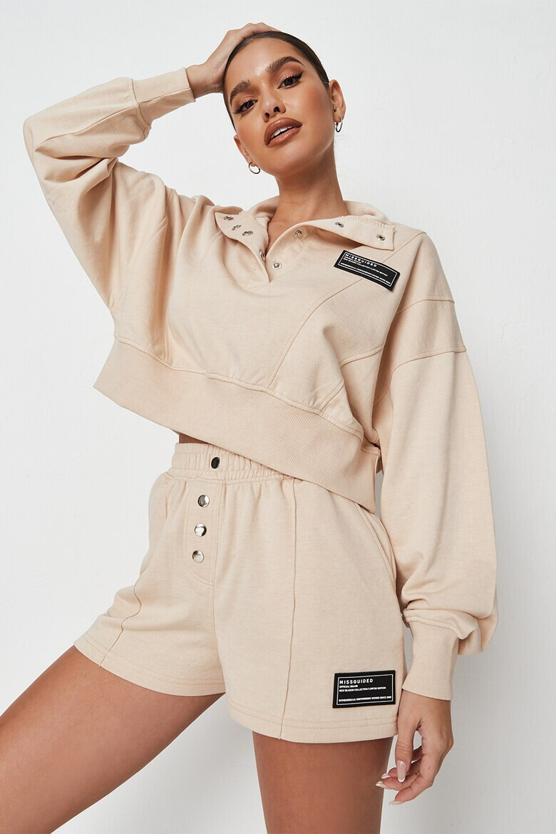 Missguided Къс суитшърт с копчета - Pepit.bg