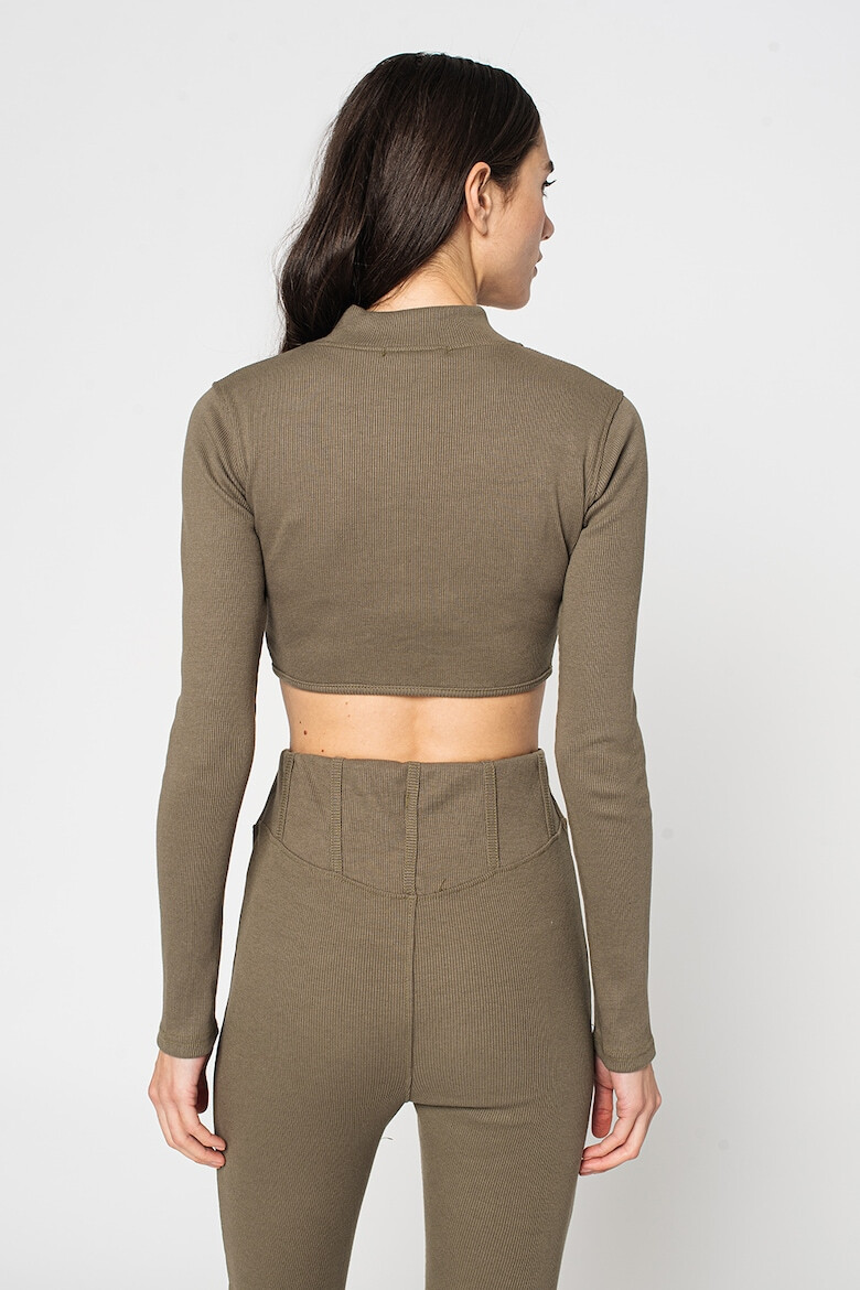 Missguided Къса блуза с цип и рипс - Pepit.bg