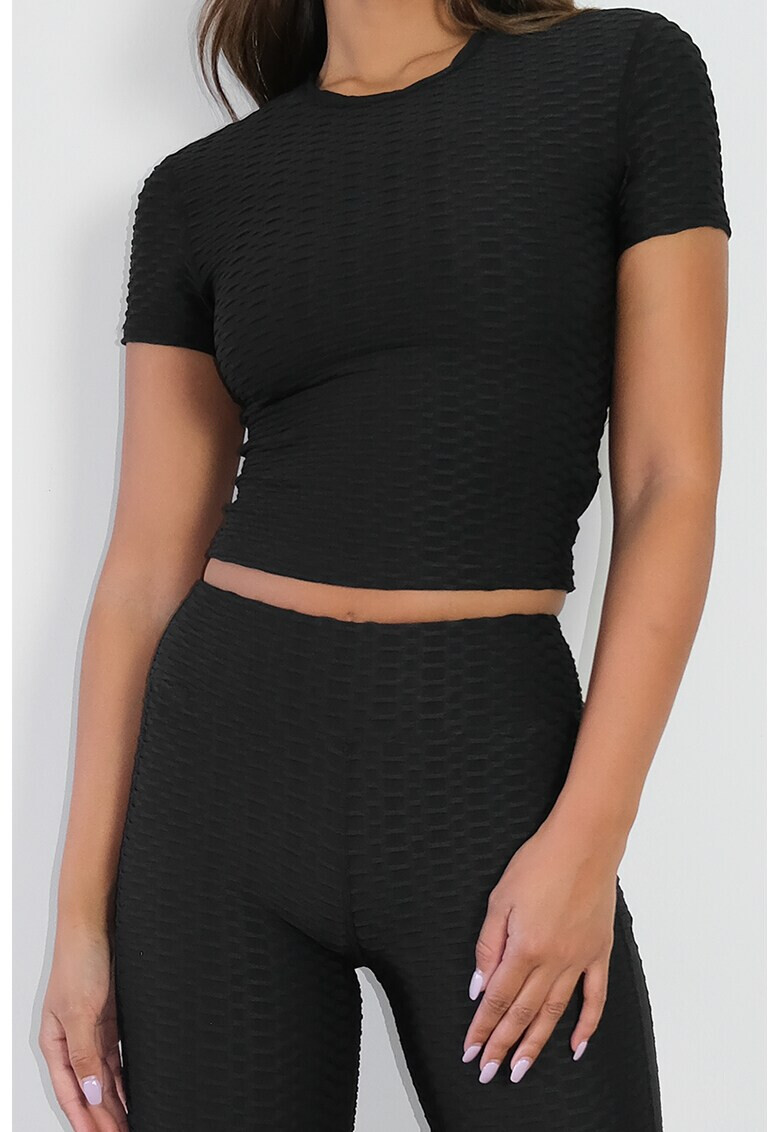 Missguided Къса релефна тениска - Pepit.bg
