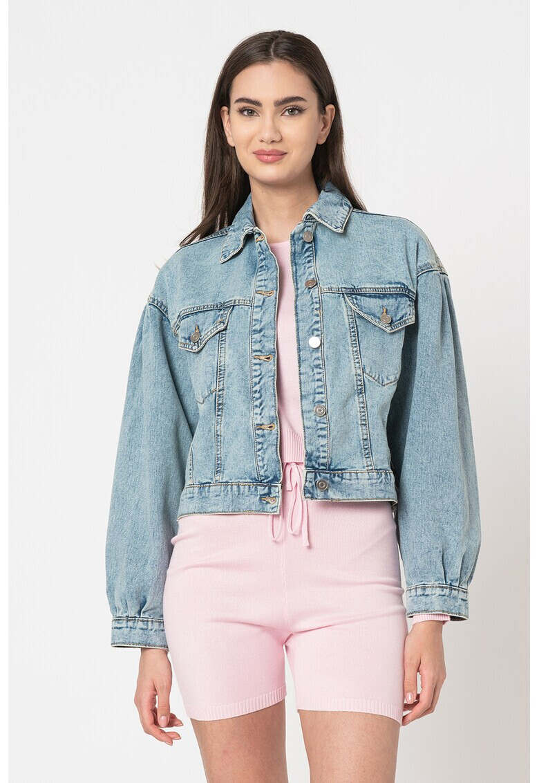 Missguided Яке от деним с бухнали ръкави - Pepit.bg