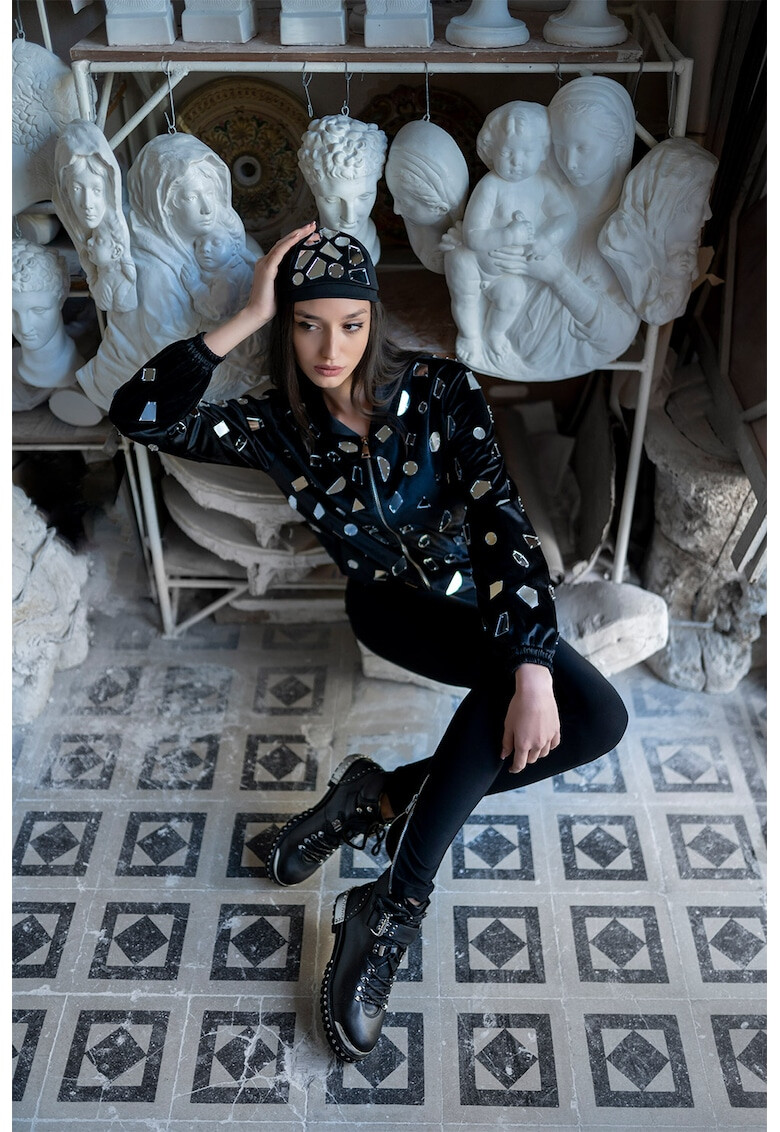 Mitiliane Couture Кадифено яке бомбър с цип - Pepit.bg