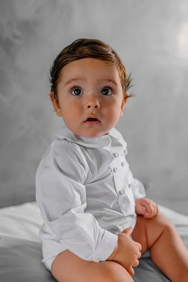 MON PETIT JO Памучно боди с дълги ръкави - Pepit.bg