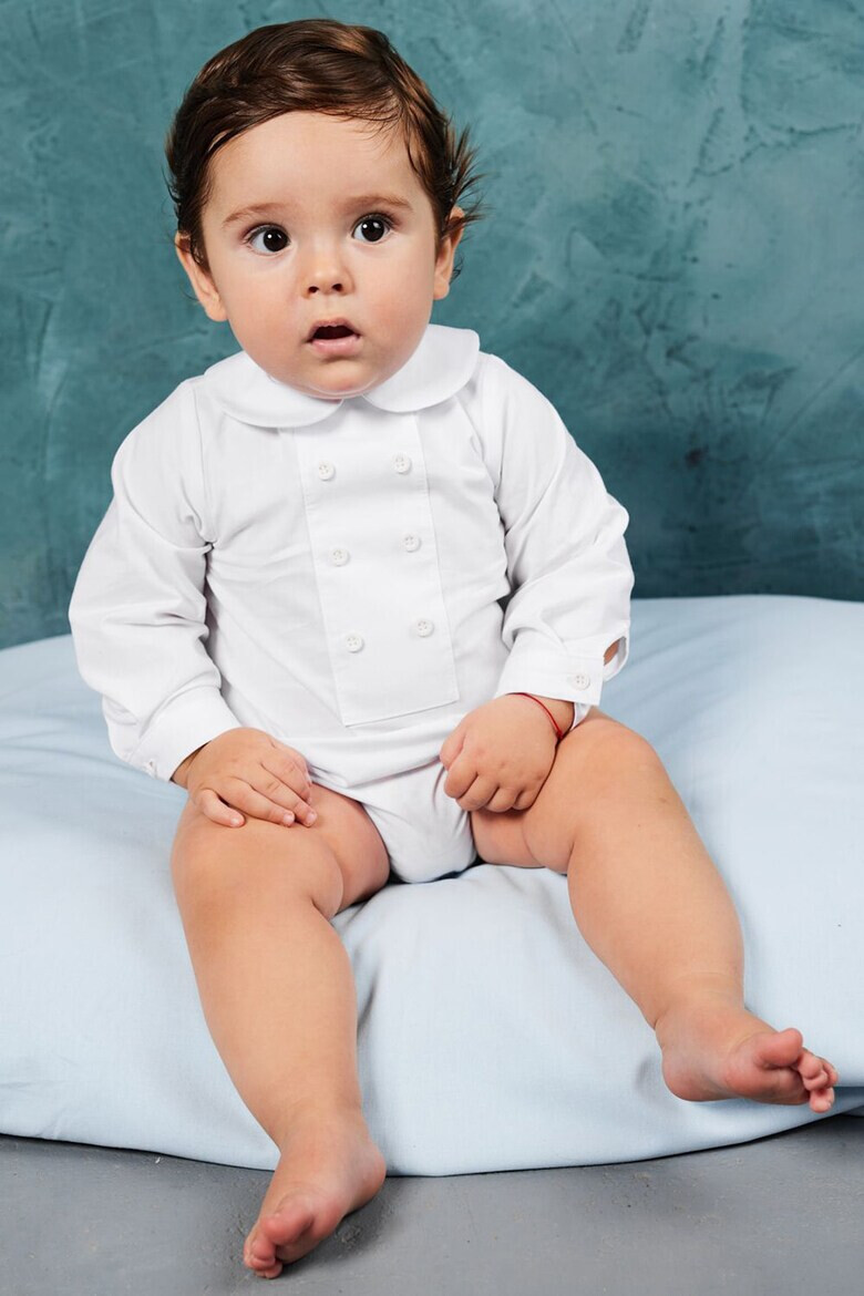 MON PETIT JO Памучно боди с дълги ръкави - Pepit.bg