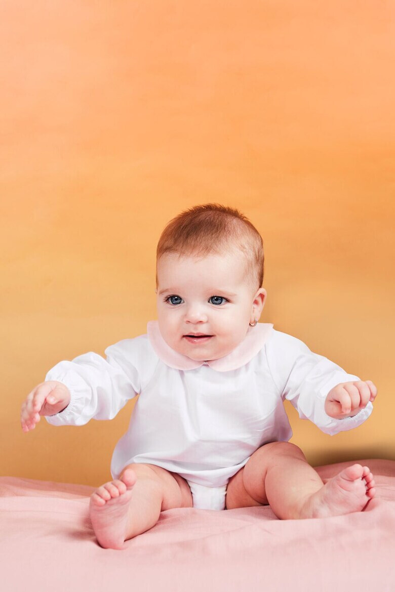 MON PETIT JO Памучно боди с овално деколте - Pepit.bg