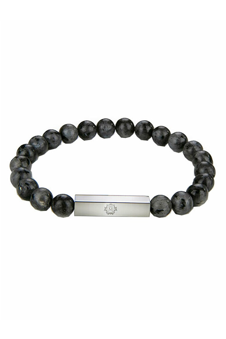 Monomen Мънистена гривна Black&Grey Jasper - Pepit.bg