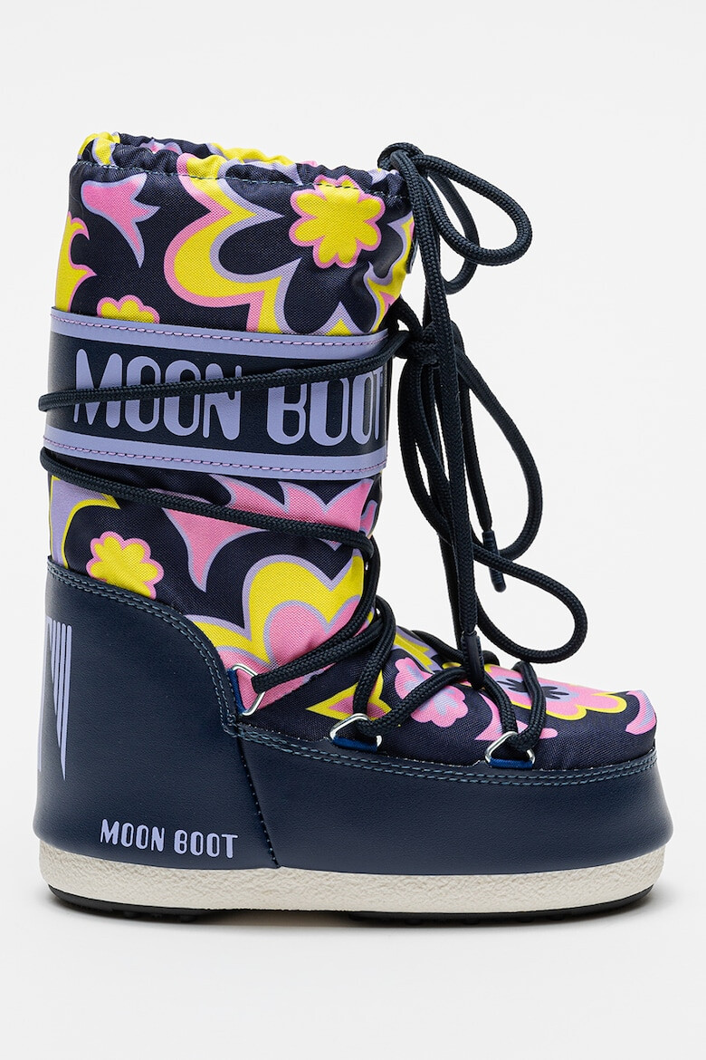 Moon Boot Флорални ботуши с връзки - Pepit.bg