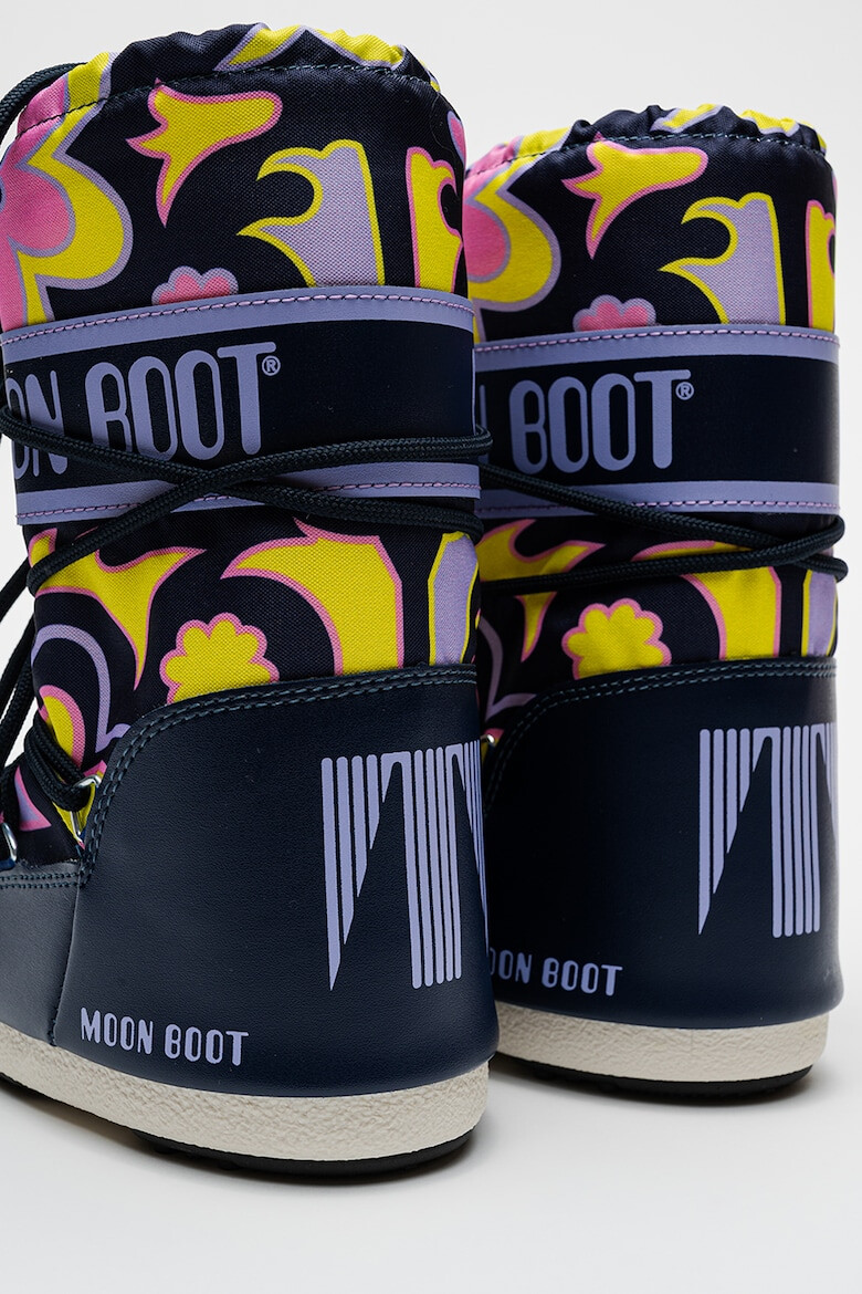 Moon Boot Флорални ботуши с връзки - Pepit.bg