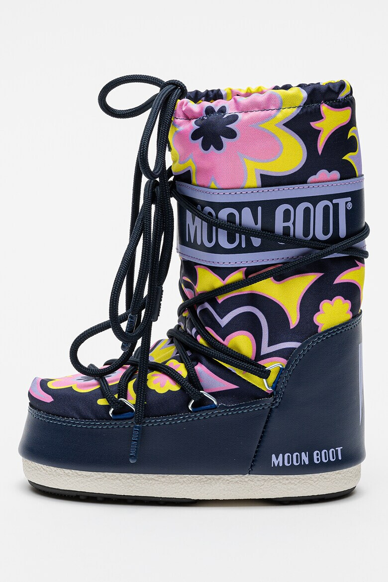 Moon Boot Флорални ботуши с връзки - Pepit.bg